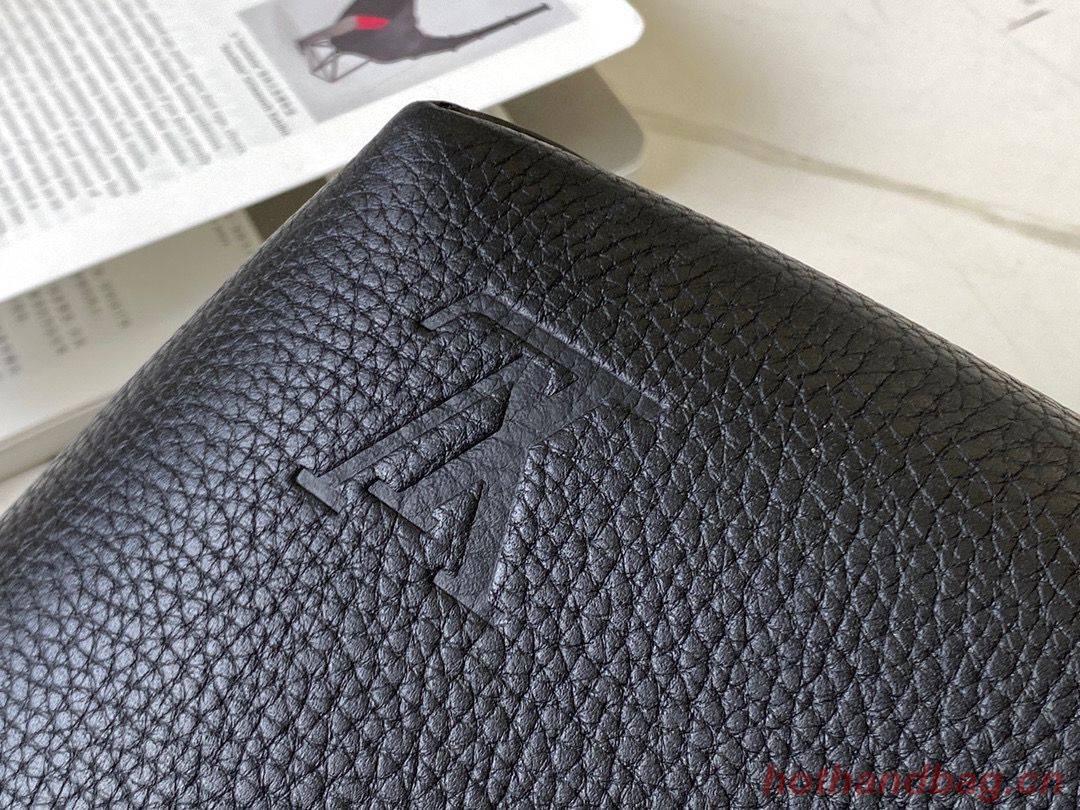 Louis Vuitton Cabas Voyage Taurillon Leather Bag M52817 Black Louis Vuitton Cabas Voyage Taurillon Leather Bag M52817 Black