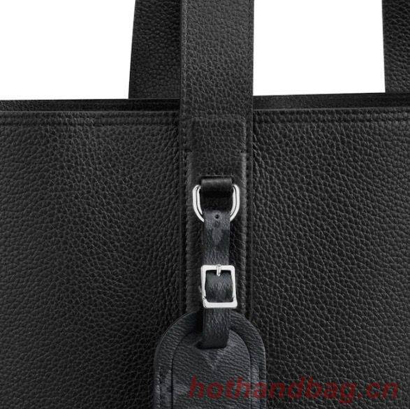 Louis Vuitton Cabas Voyage Taurillon Leather Bag M52817 Black Louis Vuitton Cabas Voyage Taurillon Leather Bag M52817 Black