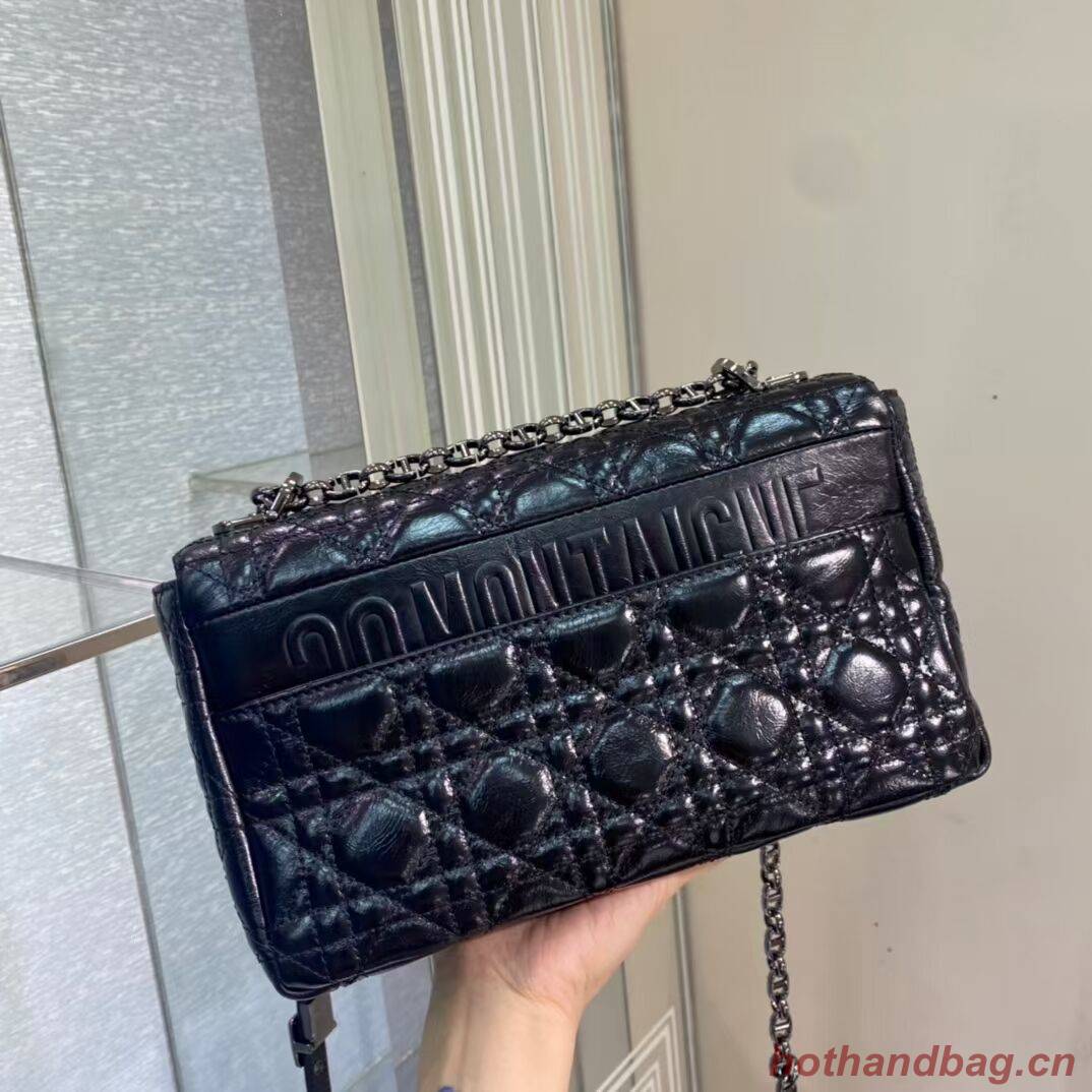 MEDIUM DIOR CARO BAG Imported wax skin M9242 black MEDIUM DIOR CARO BAG Imported wax skin M9242 black