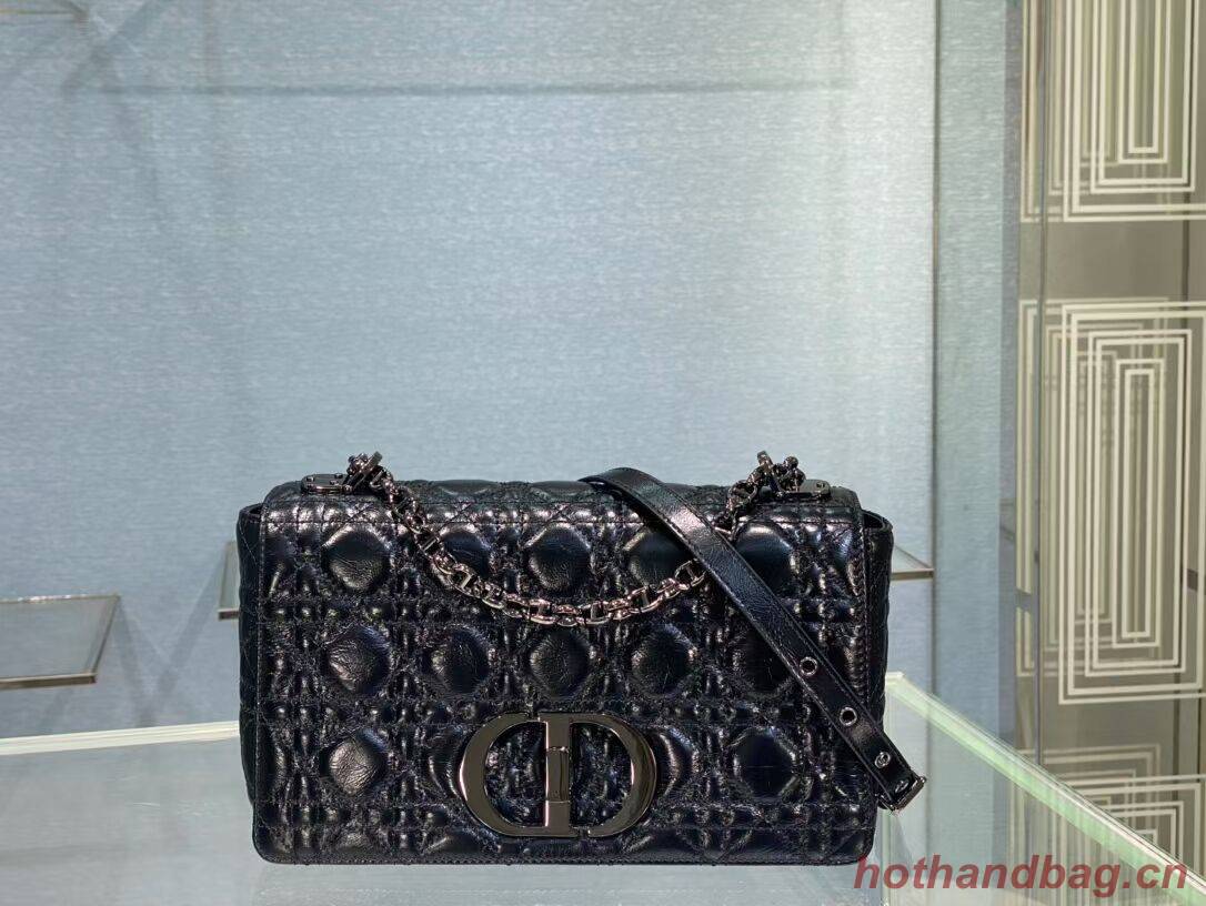 MEDIUM DIOR CARO BAG Imported wax skin M9242 black MEDIUM DIOR CARO BAG Imported wax skin M9242 black