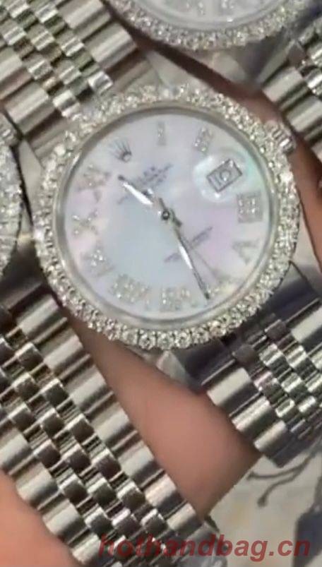 Rolex Watch Datejust 36mm Oystersteel and Silver Band RX5896 White Mother Pearl Rolex Watch Datejust 36mm Oystersteel and Silver Band RX5896 White Mother Pearl