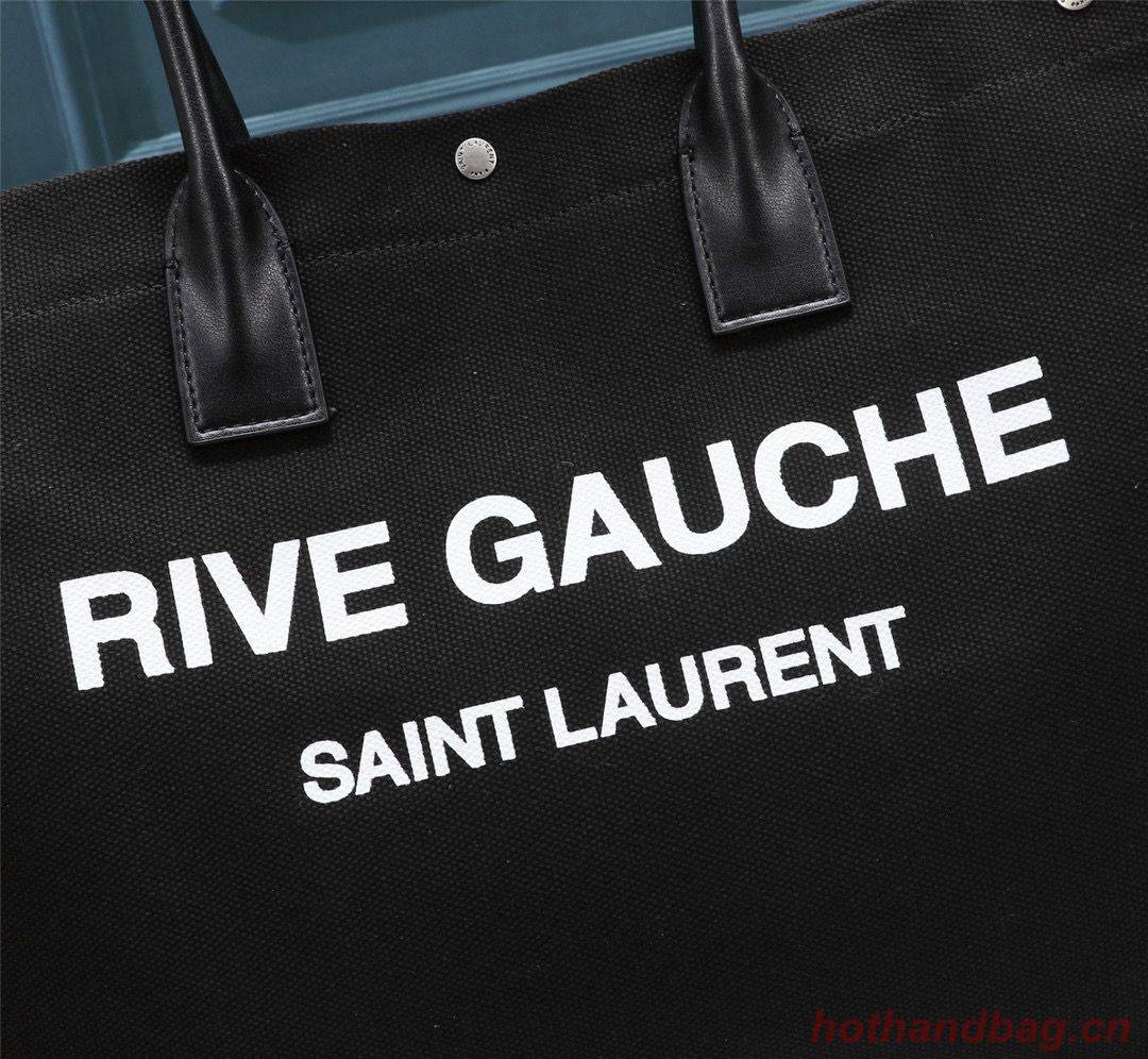 Yves Saint Laurent Rive Gauche Tote Shopping Bag 59929 Black Yves Saint Laurent Rive Gauche Tote Shopping Bag 59929 Black