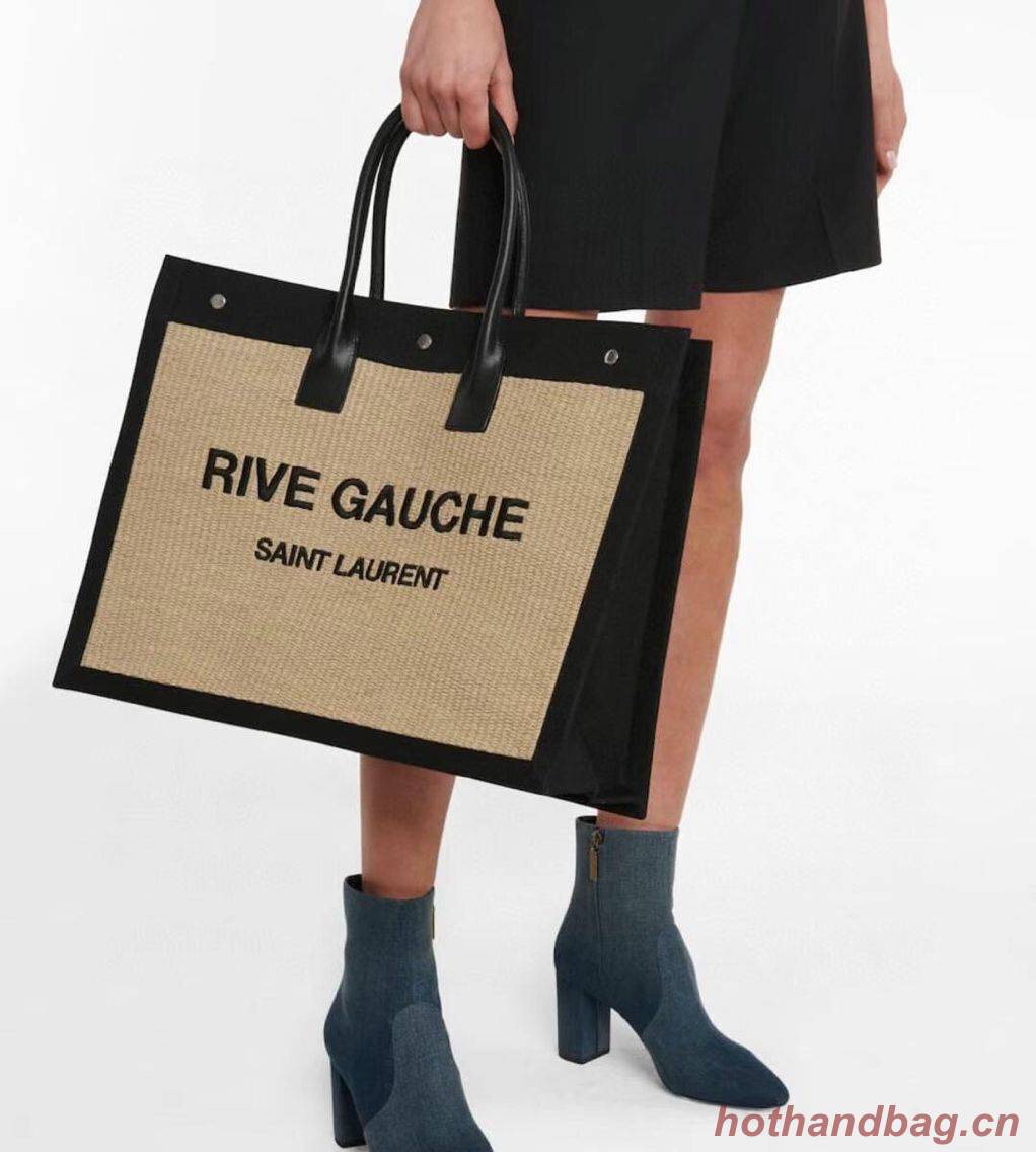 Yves Saint Laurent Tote Book Weave Shopping Bag D23698 Beige Yves Saint Laurent Tote Book Weave Shopping Bag D23698 Beige