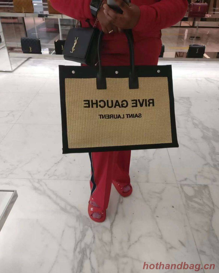 Yves Saint Laurent Tote Book Weave Shopping Bag D23698 Beige Yves Saint Laurent Tote Book Weave Shopping Bag D23698 Beige