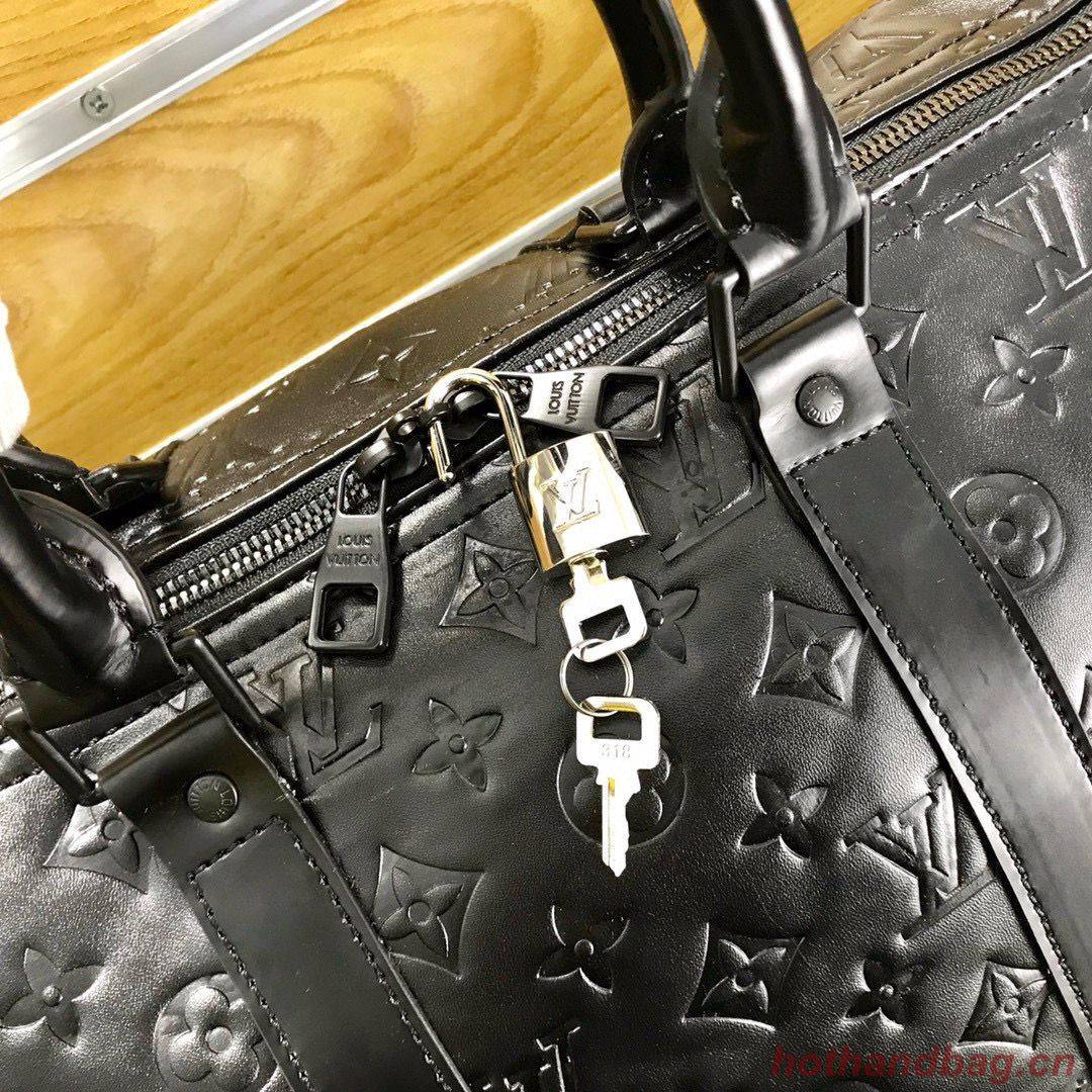 Louis Vuitton Monogram Empreinte Keepall 50 Strap N41416 Black Louis Vuitton Monogram Empreinte Keepall 50 Strap N41416 Black