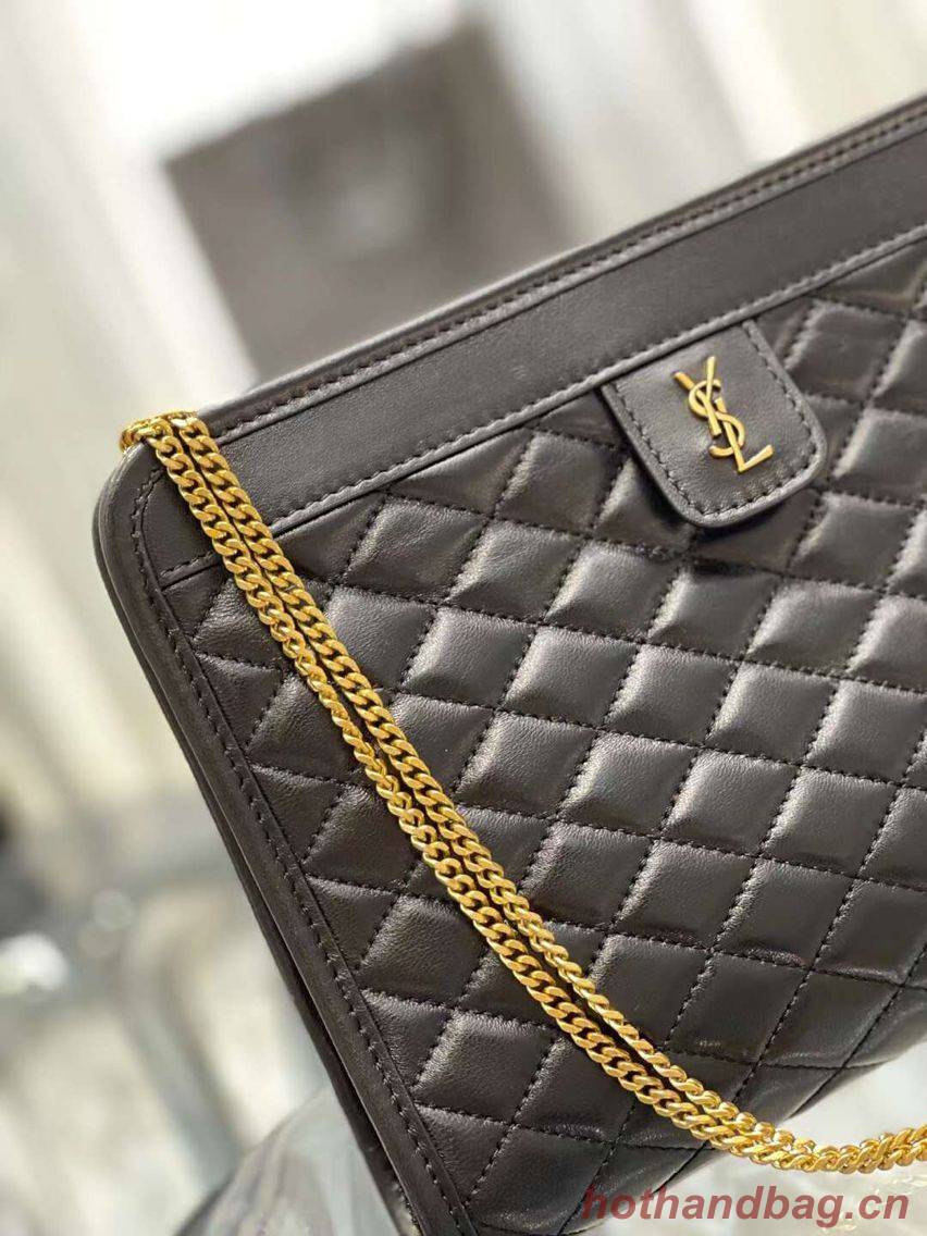 Yves Saint Laurent VICTOIRE BABY CLUTCH IN LEATHER Y357361 black Yves Saint Laurent VICTOIRE BABY CLUTCH IN LEATHER Y357361 black