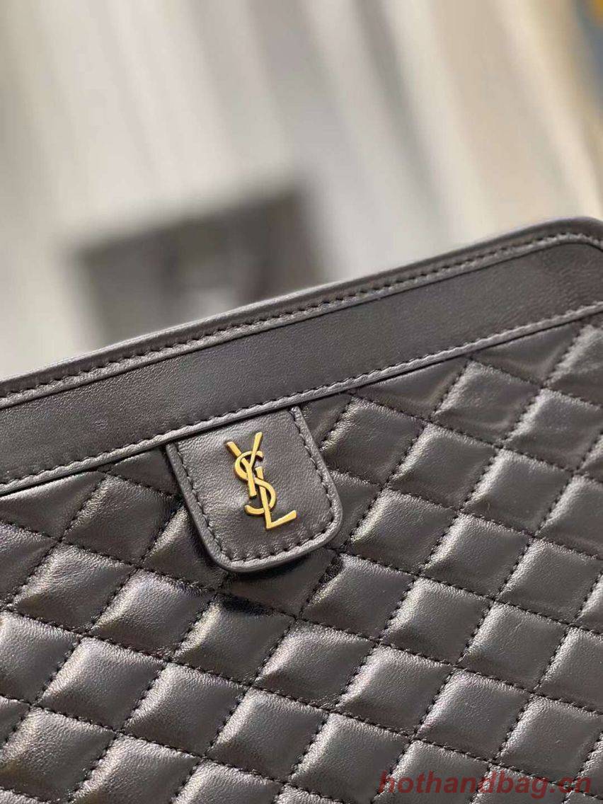 Yves Saint Laurent VICTOIRE BABY CLUTCH IN LEATHER Y357361 black Yves Saint Laurent VICTOIRE BABY CLUTCH IN LEATHER Y357361 black