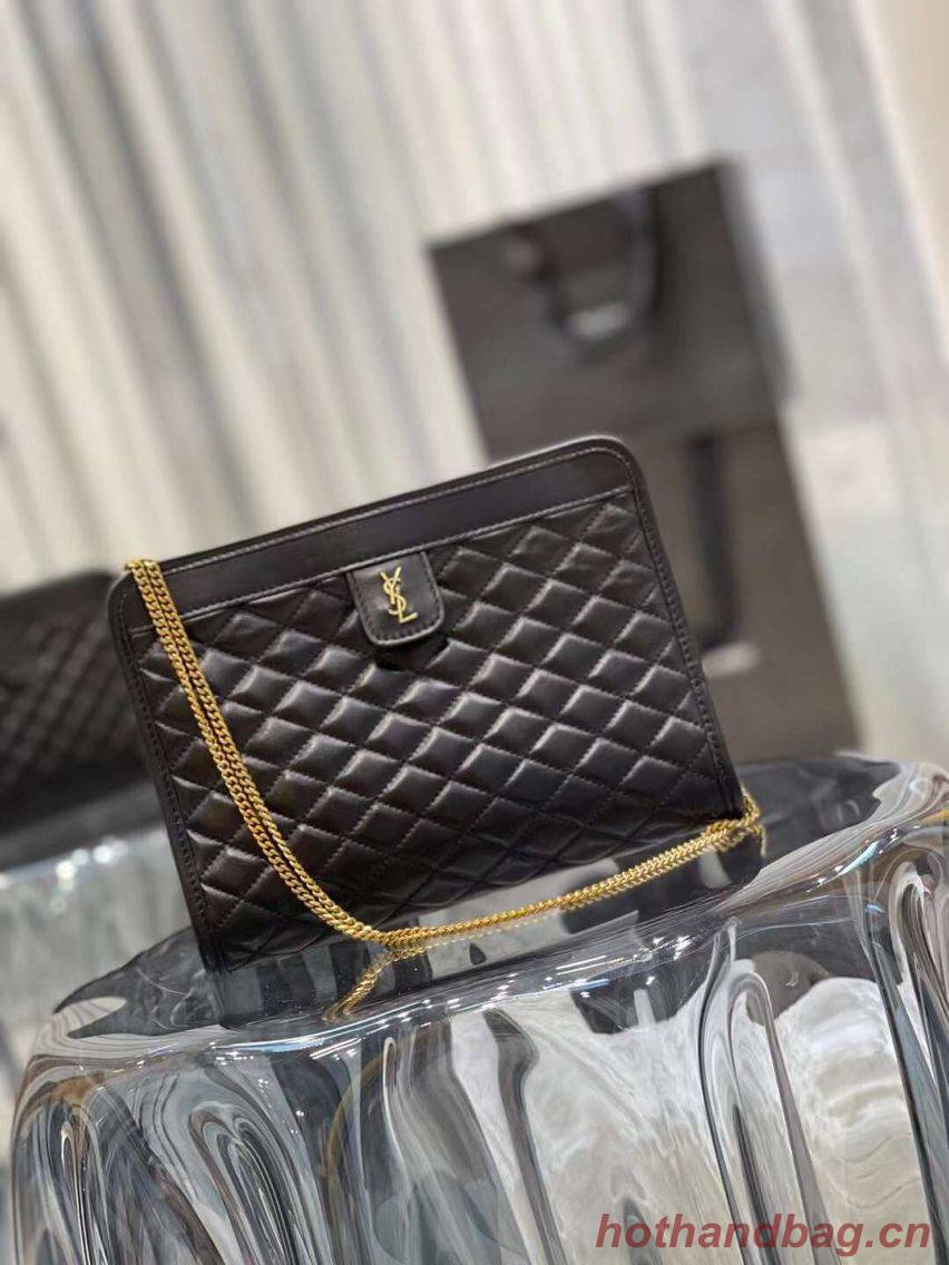 Yves Saint Laurent VICTOIRE BABY CLUTCH IN LEATHER Y357361 black Yves Saint Laurent VICTOIRE BABY CLUTCH IN LEATHER Y357361 black