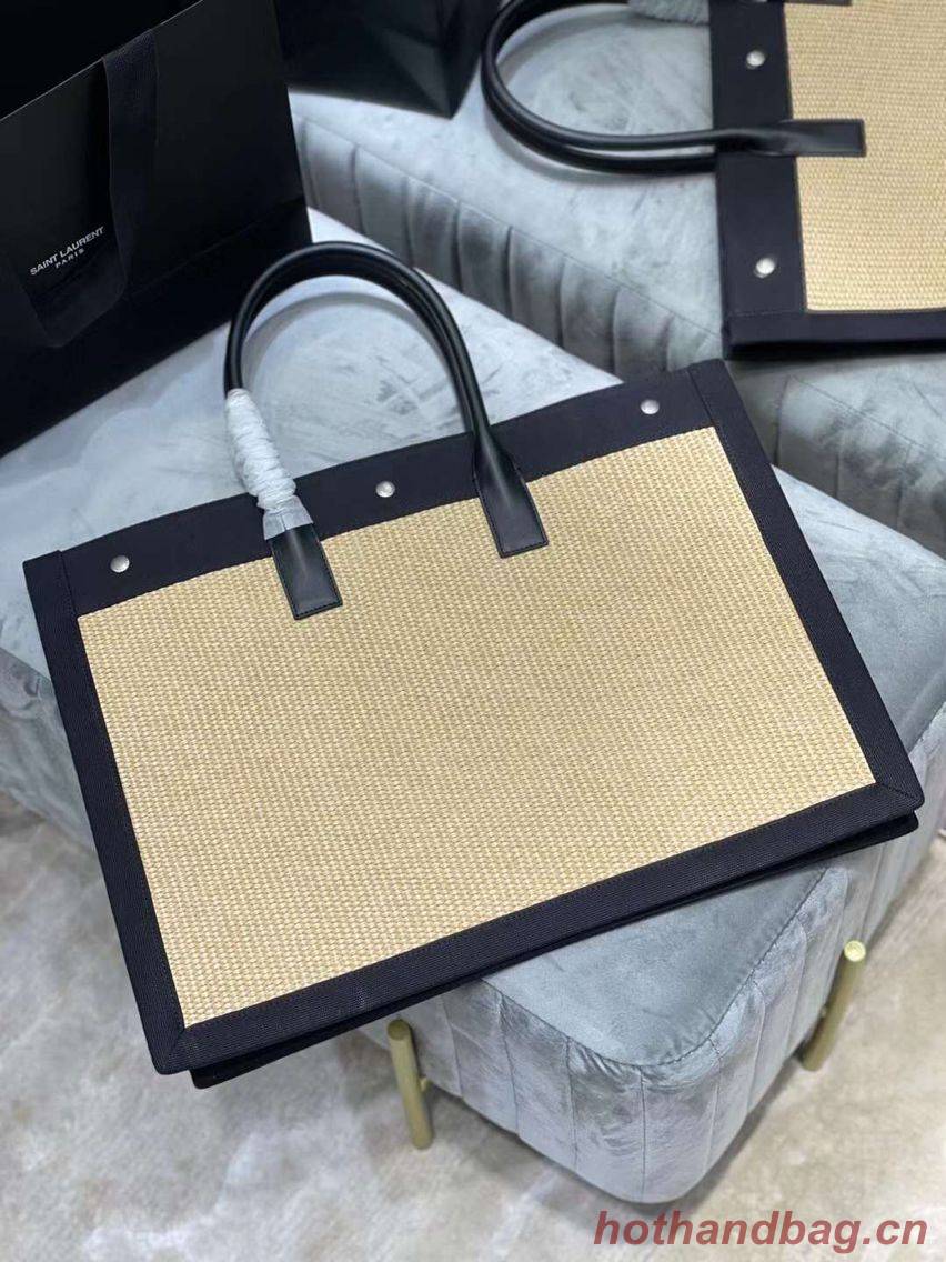 Yves Saint Laurent Tote Book Weave Shopping Bag D23698 Beige Yves Saint Laurent Tote Book Weave Shopping Bag D23698 Beige