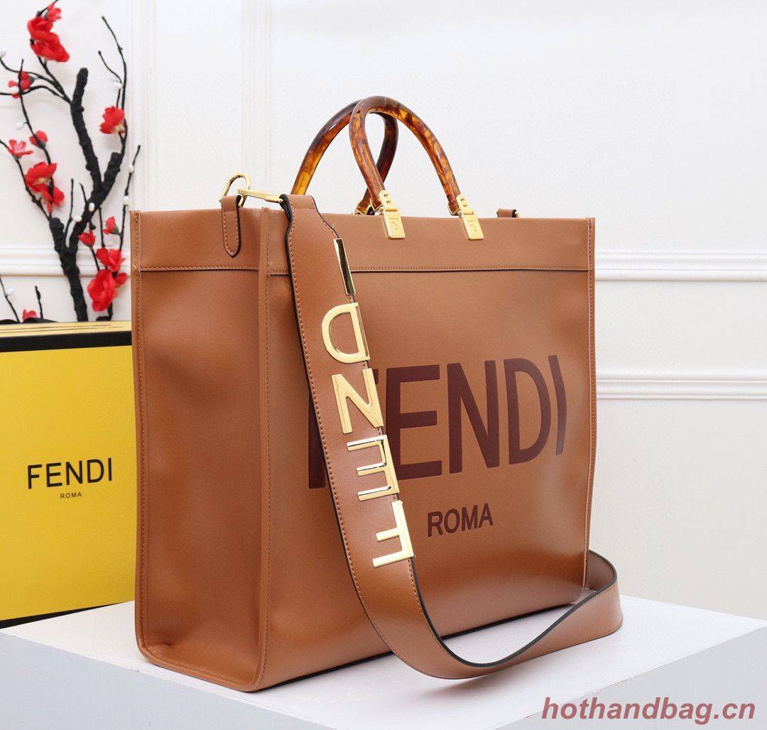 FENDI Shopper leather bag F6398 Brown FENDI Shopper leather bag F6398 Brown