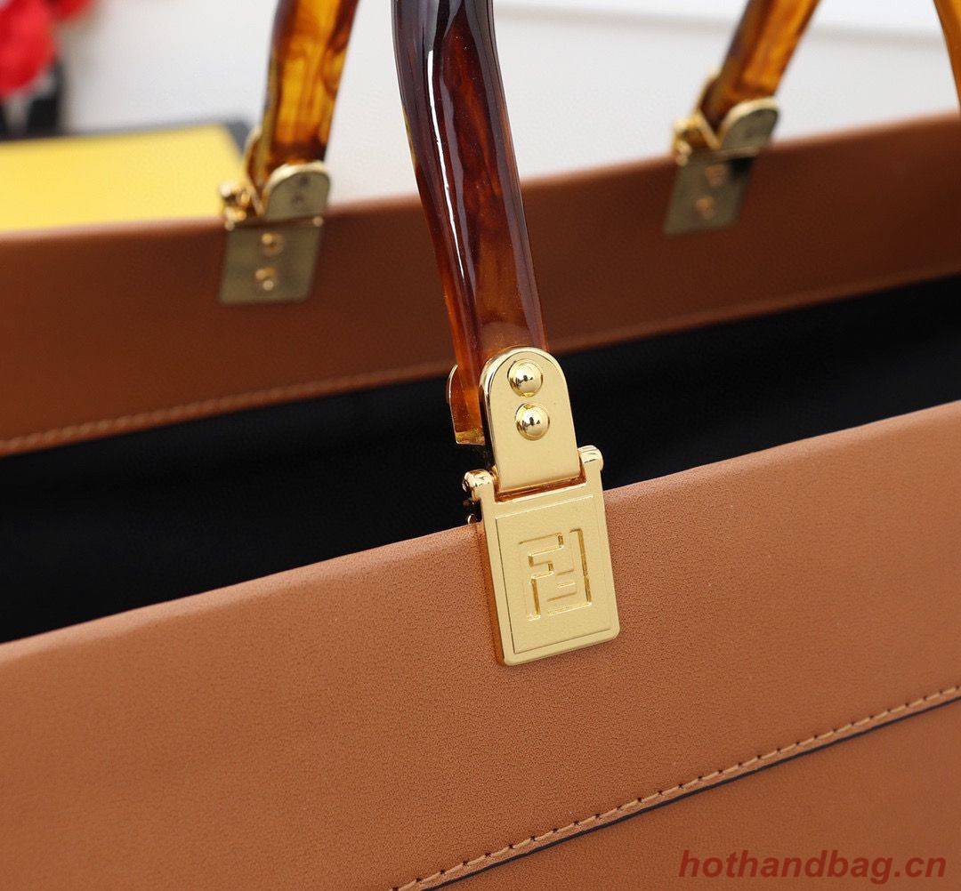 FENDI Shopper leather bag F6398 Brown FENDI Shopper leather bag F6398 Brown