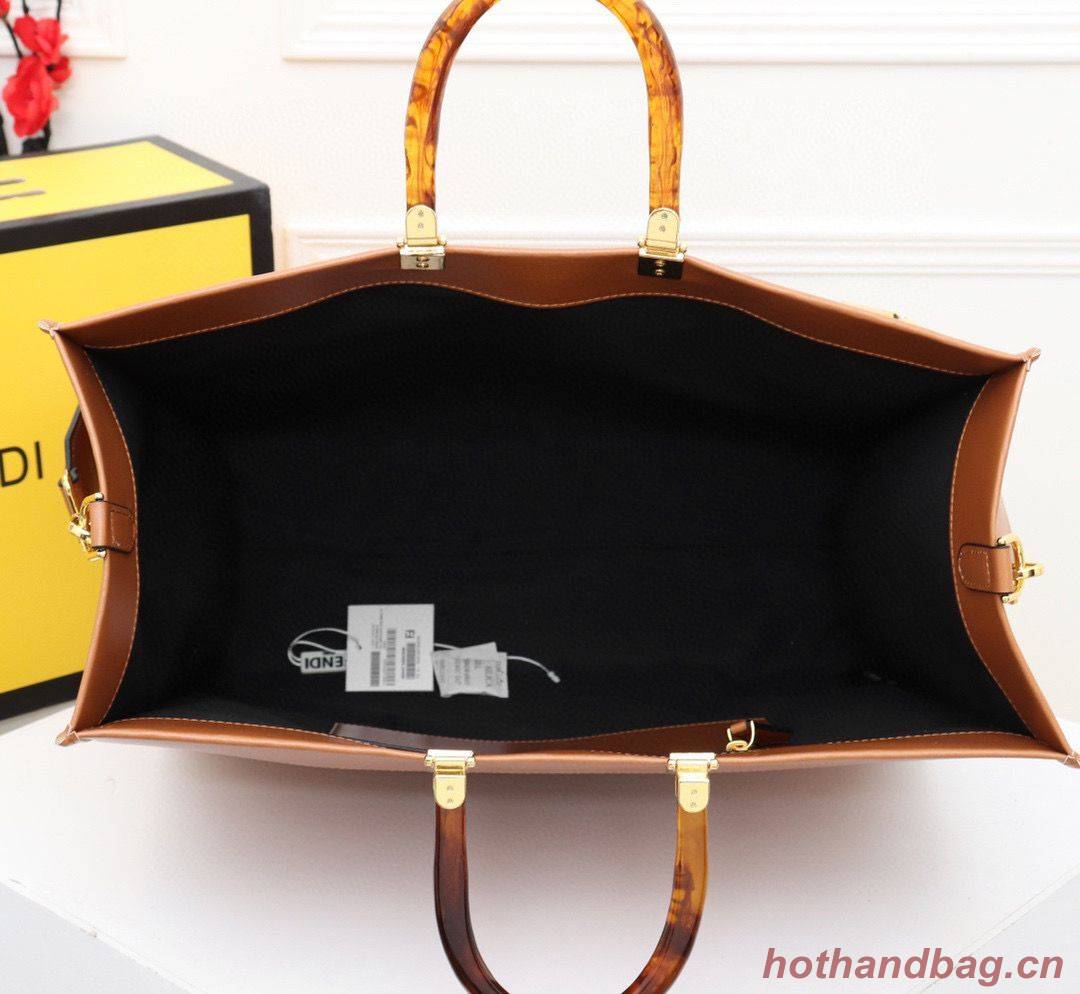 FENDI Shopper leather bag F6398 Brown FENDI Shopper leather bag F6398 Brown