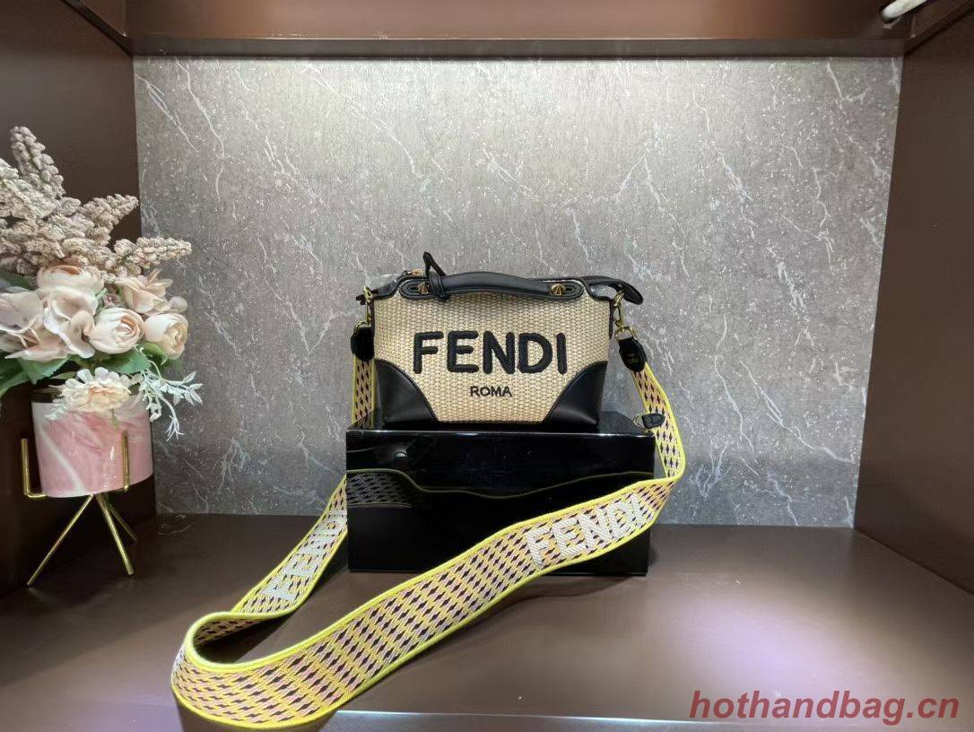 FENDI Braided Straw Bag F1578 Black FENDI Braided Straw Bag F1578 Black
