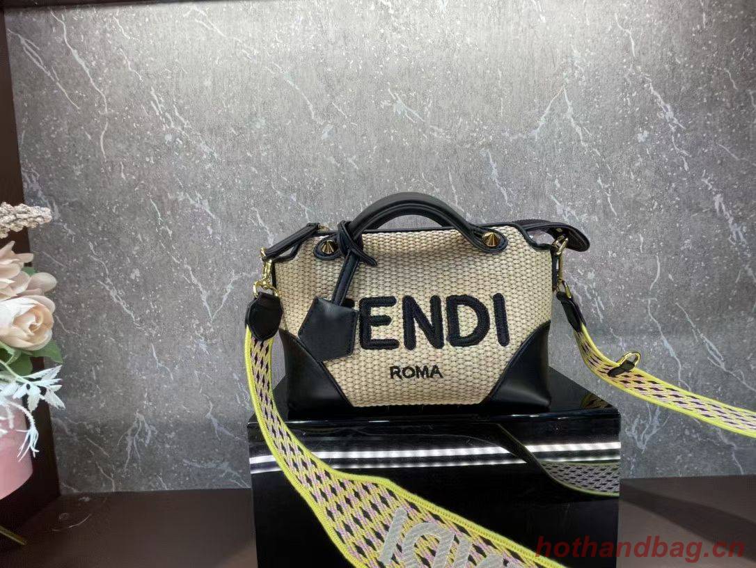 FENDI Braided Straw Bag F1578 Black FENDI Braided Straw Bag F1578 Black