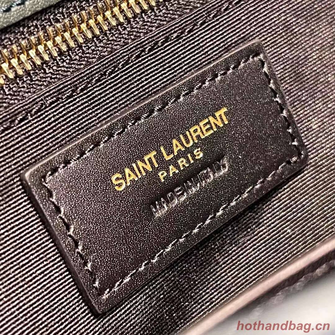 Yves Saint Laurent ENVELOPE MEDIUM BAG IN QUILTED SUEDE Y498004 blue Yves Saint Laurent ENVELOPE MEDIUM BAG IN QUILTED SUEDE Y498004 blue