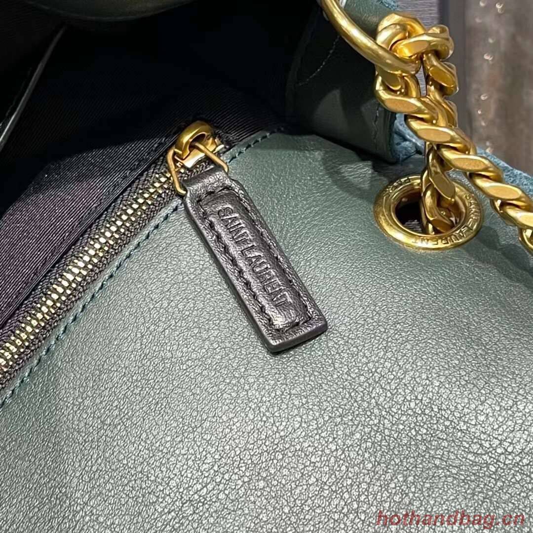 Yves Saint Laurent ENVELOPE MEDIUM BAG IN QUILTED SUEDE Y498004 blue Yves Saint Laurent ENVELOPE MEDIUM BAG IN QUILTED SUEDE Y498004 blue