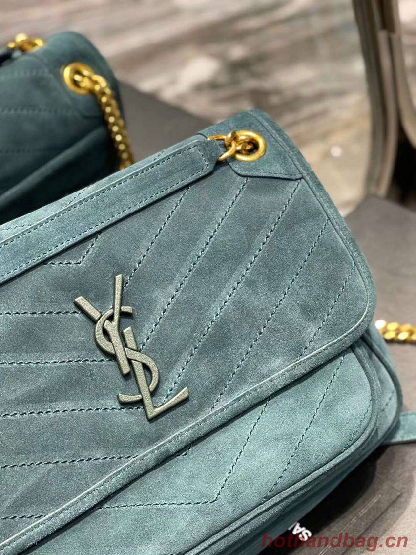 Yves Saint Laurent ENVELOPE MEDIUM BAG IN QUILTED SUEDE Y498004 blue Yves Saint Laurent ENVELOPE MEDIUM BAG IN QUILTED SUEDE Y498004 blue