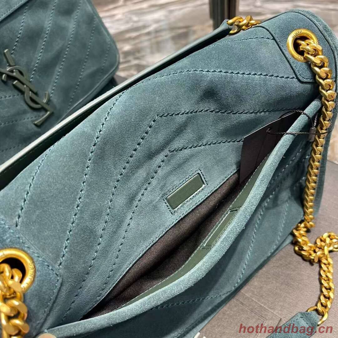 Yves Saint Laurent ENVELOPE MEDIUM BAG IN QUILTED SUEDE Y498004 blue Yves Saint Laurent ENVELOPE MEDIUM BAG IN QUILTED SUEDE Y498004 blue