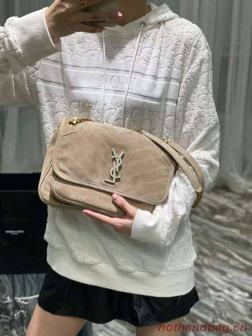 Yves Saint Laurent ENVELOPE MEDIUM BAG IN QUILTED SUEDE Y498004 cream Yves Saint Laurent ENVELOPE MEDIUM BAG IN QUILTED SUEDE Y498004 cream