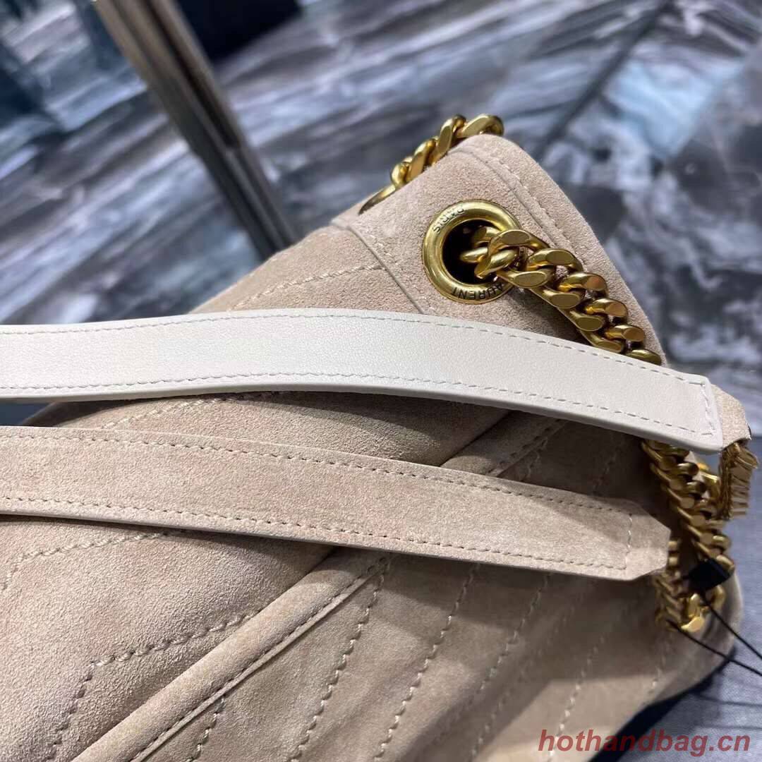 Yves Saint Laurent ENVELOPE MEDIUM BAG IN QUILTED SUEDE Y498004 cream Yves Saint Laurent ENVELOPE MEDIUM BAG IN QUILTED SUEDE Y498004 cream