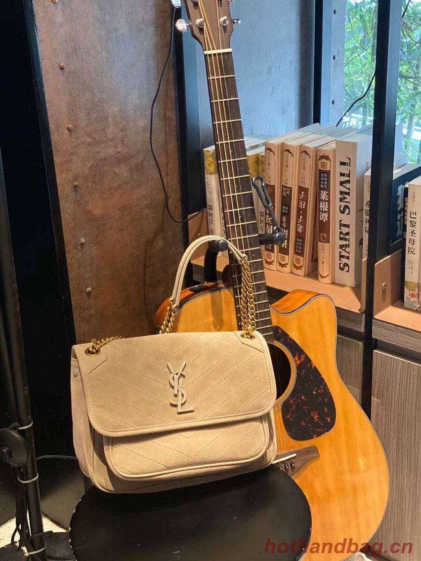 Yves Saint Laurent ENVELOPE MEDIUM BAG IN QUILTED SUEDE Y498004 cream Yves Saint Laurent ENVELOPE MEDIUM BAG IN QUILTED SUEDE Y498004 cream