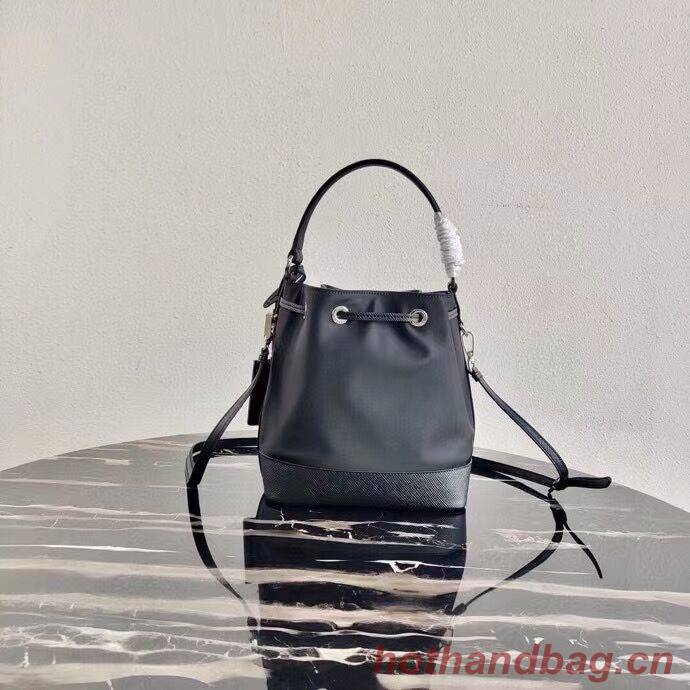 Prada Saffiano leather mini shoulder bag 1AE055 black Prada Saffiano leather mini shoulder bag 1AE055 black