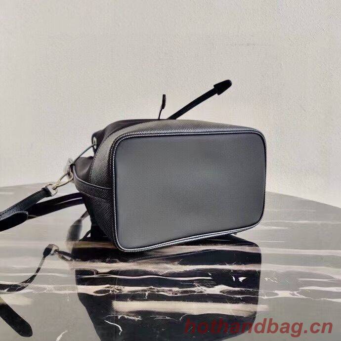 Prada Saffiano leather mini shoulder bag 1AE055 black Prada Saffiano leather mini shoulder bag 1AE055 black