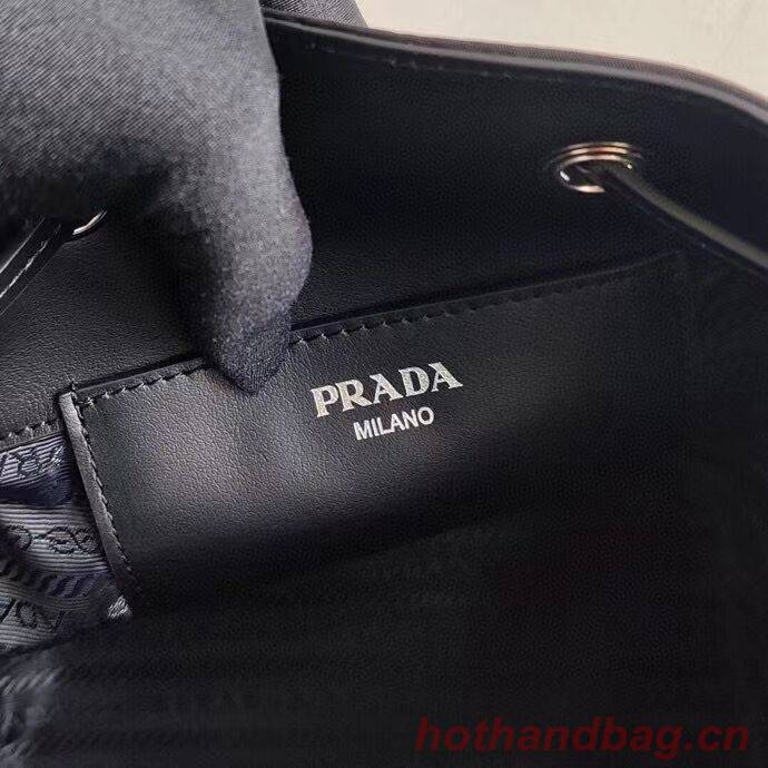 Prada Saffiano leather mini shoulder bag 1AE055 black Prada Saffiano leather mini shoulder bag 1AE055 black