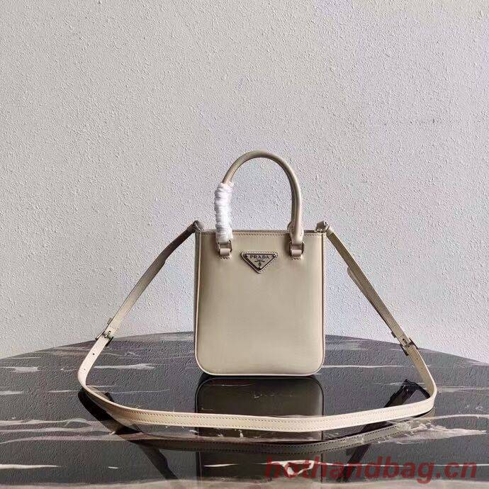 Prada Small brushed leather tote 1AD331 Biscuits Prada Small brushed leather tote 1AD331 Biscuits
