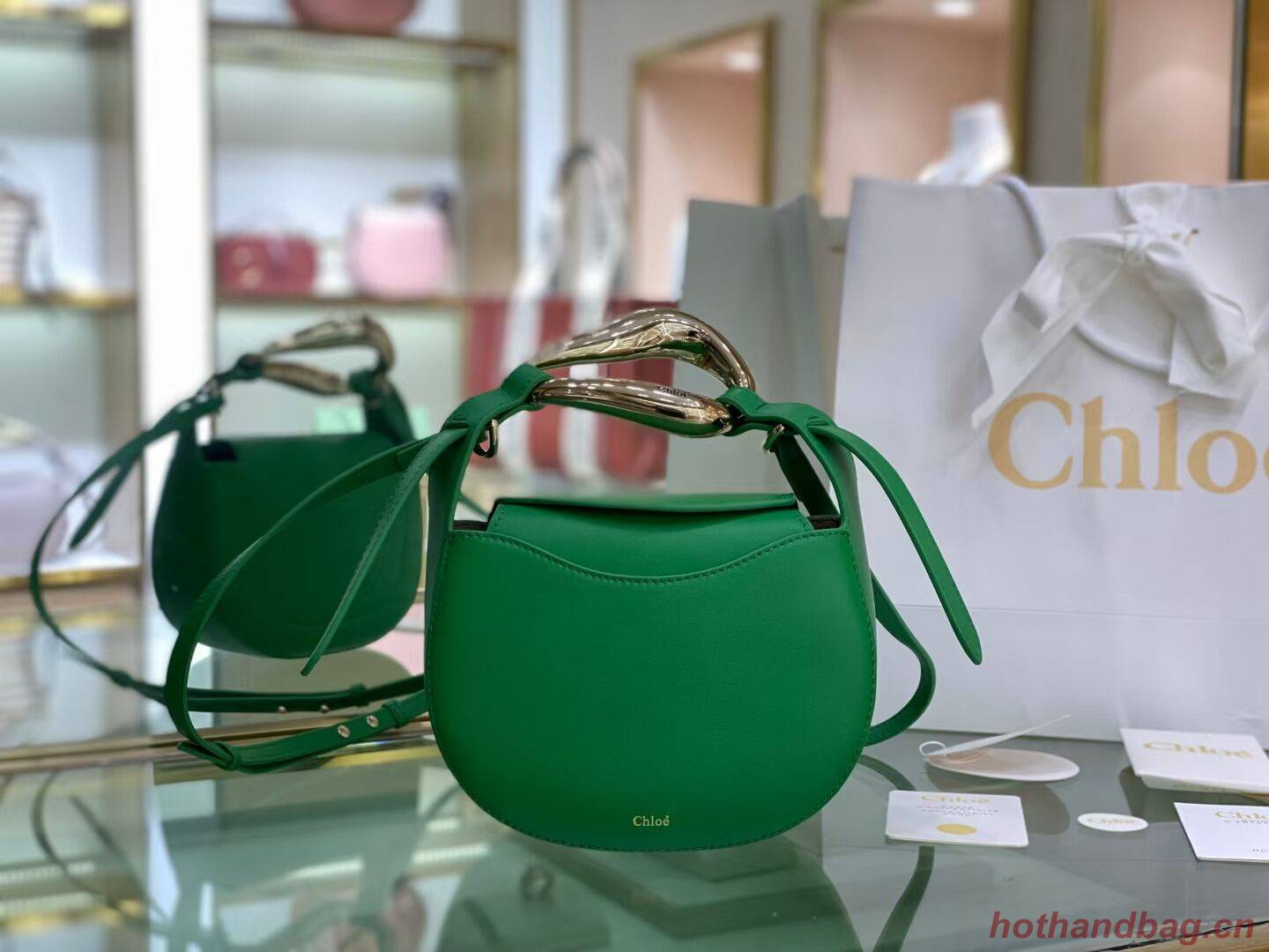 Chloe Original Calfskin Leather Bag 3S1350 green Chloe Original Calfskin Leather Bag 3S1350 green