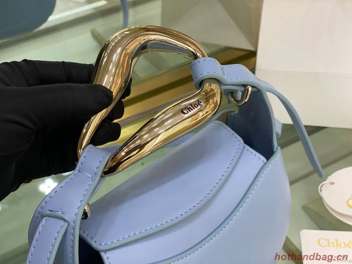 Chloe Original Calfskin Leather Bag 3S1350 sky blue Chloe Original Calfskin Leather Bag 3S1350 sky blue