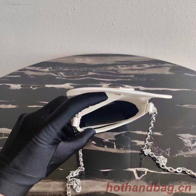 Prada Brushed leather mini-bag 1BH185 white Prada Brushed leather mini-bag 1BH185 white