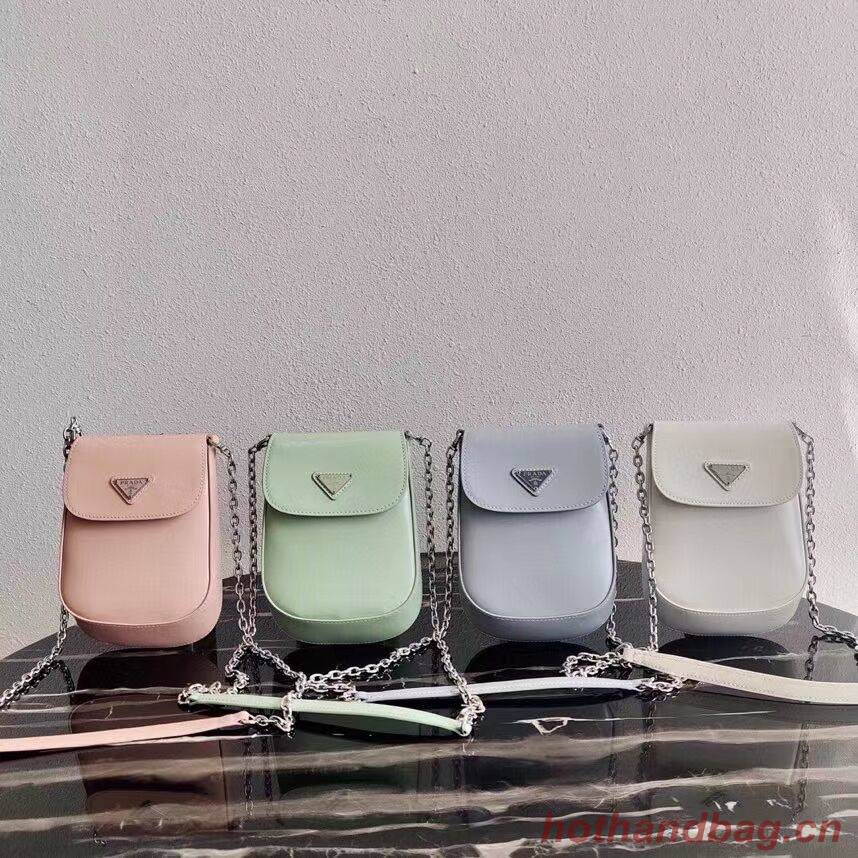 Prada Brushed leather mini-bag 1BH185 white Prada Brushed leather mini-bag 1BH185 white