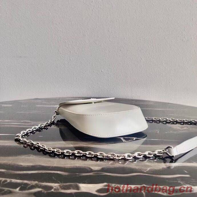 Prada Brushed leather mini-bag 1BH185 white Prada Brushed leather mini-bag 1BH185 white