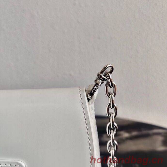 Prada Brushed leather mini-bag 1BH185 white Prada Brushed leather mini-bag 1BH185 white