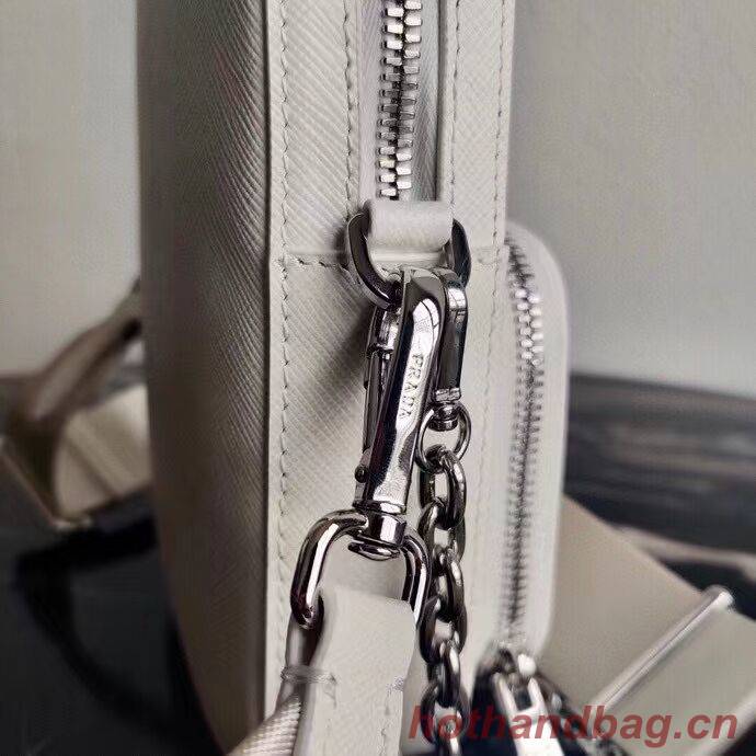 Prada Brushed leather shoulder bag 1BH183 white Prada Brushed leather shoulder bag 1BH183 white