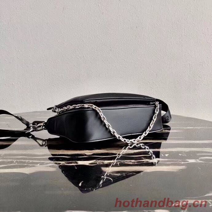 Prada Brushed leather small bag 2BH168 black Prada Brushed leather small bag 2BH168 black
