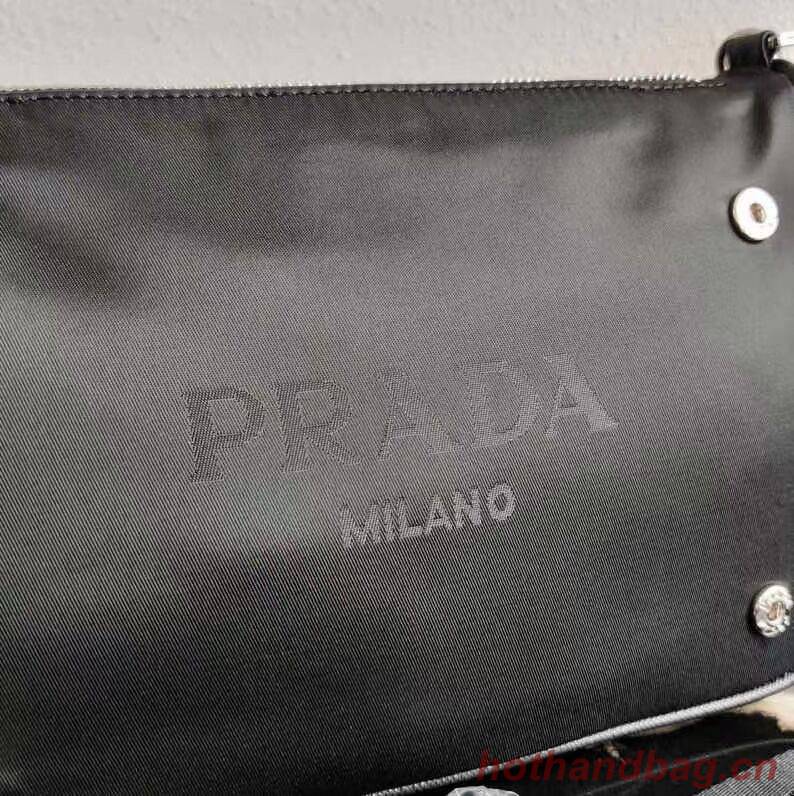 Prada Brushed leather small bag 2BH168 black Prada Brushed leather small bag 2BH168 black