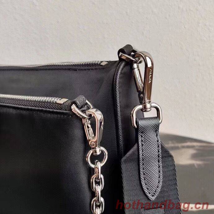 Prada Brushed leather small bag 2BH168 black Prada Brushed leather small bag 2BH168 black