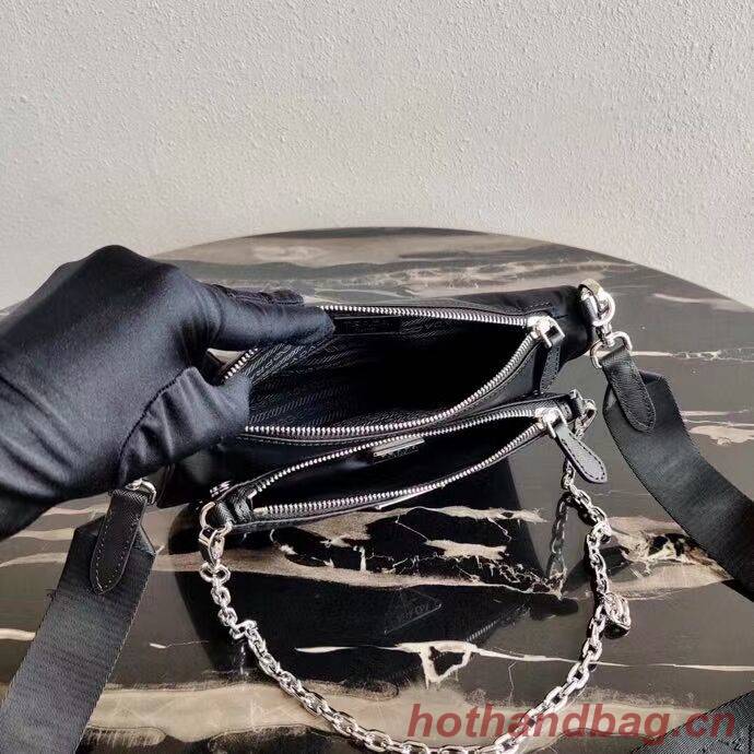 Prada Brushed leather small bag 2BH168 black Prada Brushed leather small bag 2BH168 black