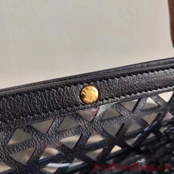 Prada leather tote bag 1AG405 black Prada leather tote bag 1AG405 black