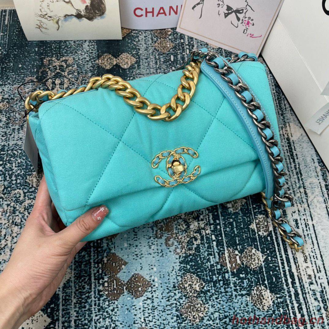 CHANEL 19 Flap Bag AS1160 AS1161 AS1162 Blue CHANEL 19 Flap Bag AS1160 AS1161 AS1162 Blue