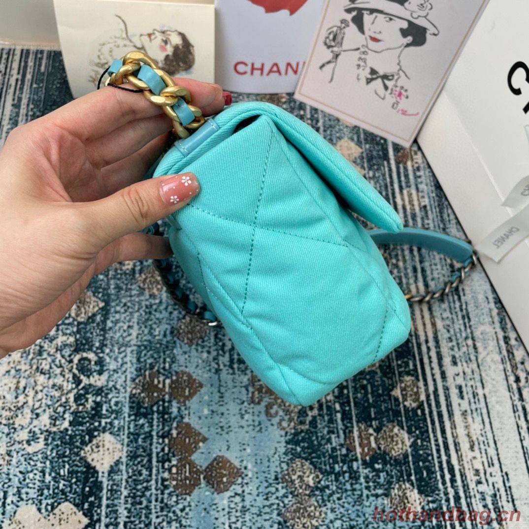 CHANEL 19 Flap Bag AS1160 AS1161 AS1162 Blue CHANEL 19 Flap Bag AS1160 AS1161 AS1162 Blue