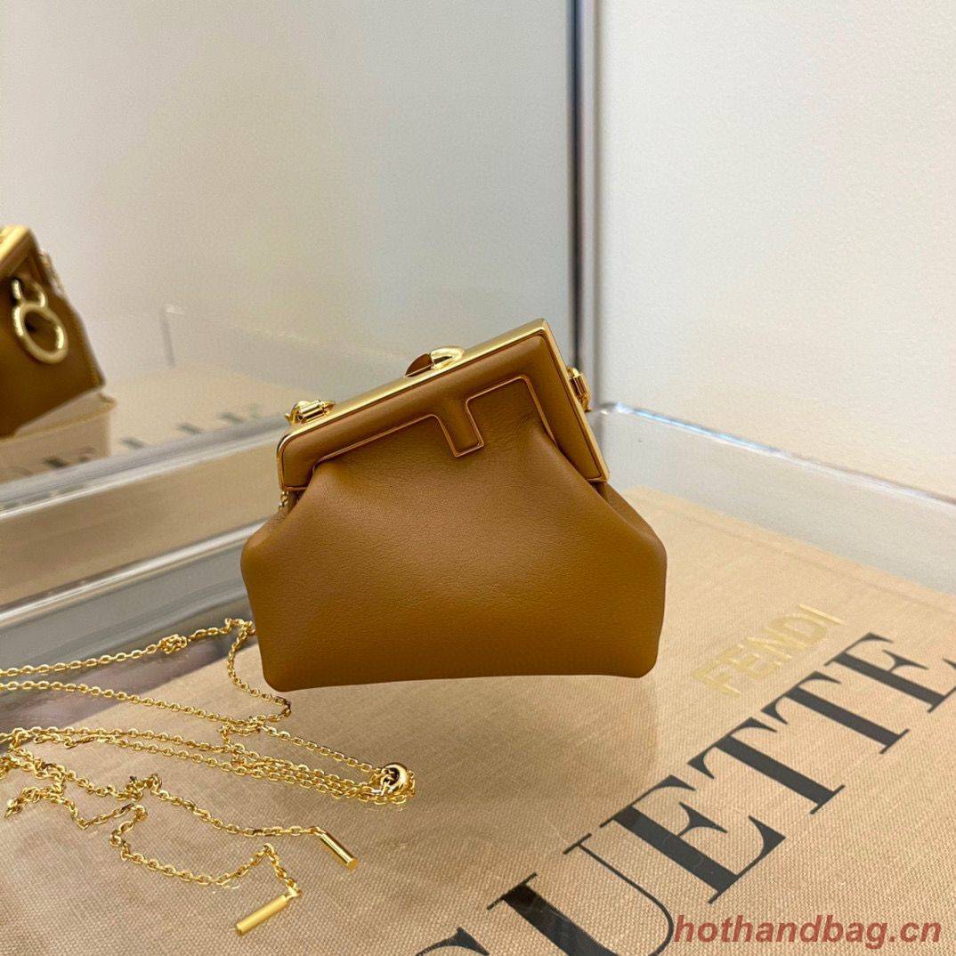 Fendi Original Leather Mini Clutch Bag 56831 Brown Fendi Original Leather Mini Clutch Bag 56831 Brown