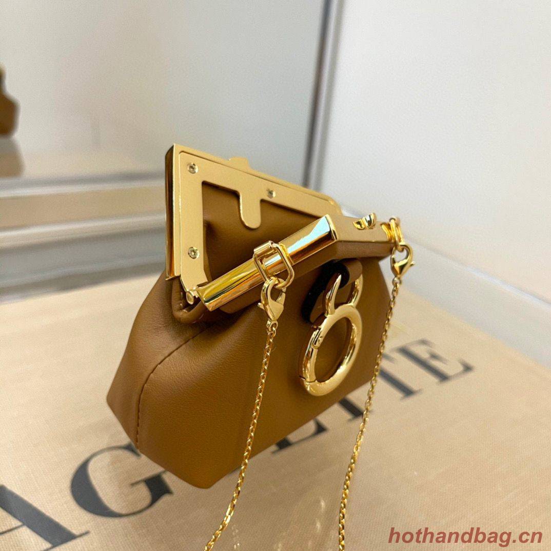 Fendi Original Leather Mini Clutch Bag 56831 Brown Fendi Original Leather Mini Clutch Bag 56831 Brown