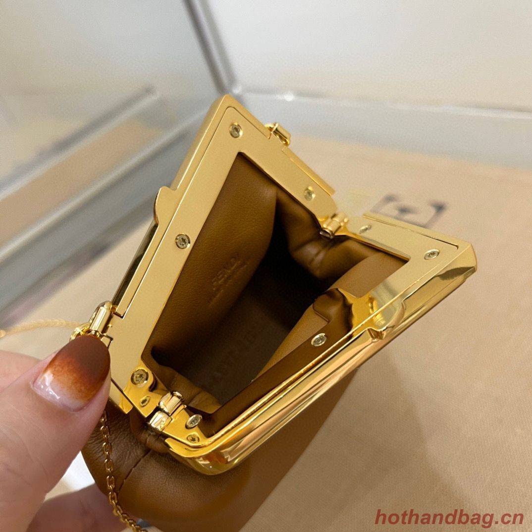 Fendi Original Leather Mini Clutch Bag 56831 Brown Fendi Original Leather Mini Clutch Bag 56831 Brown