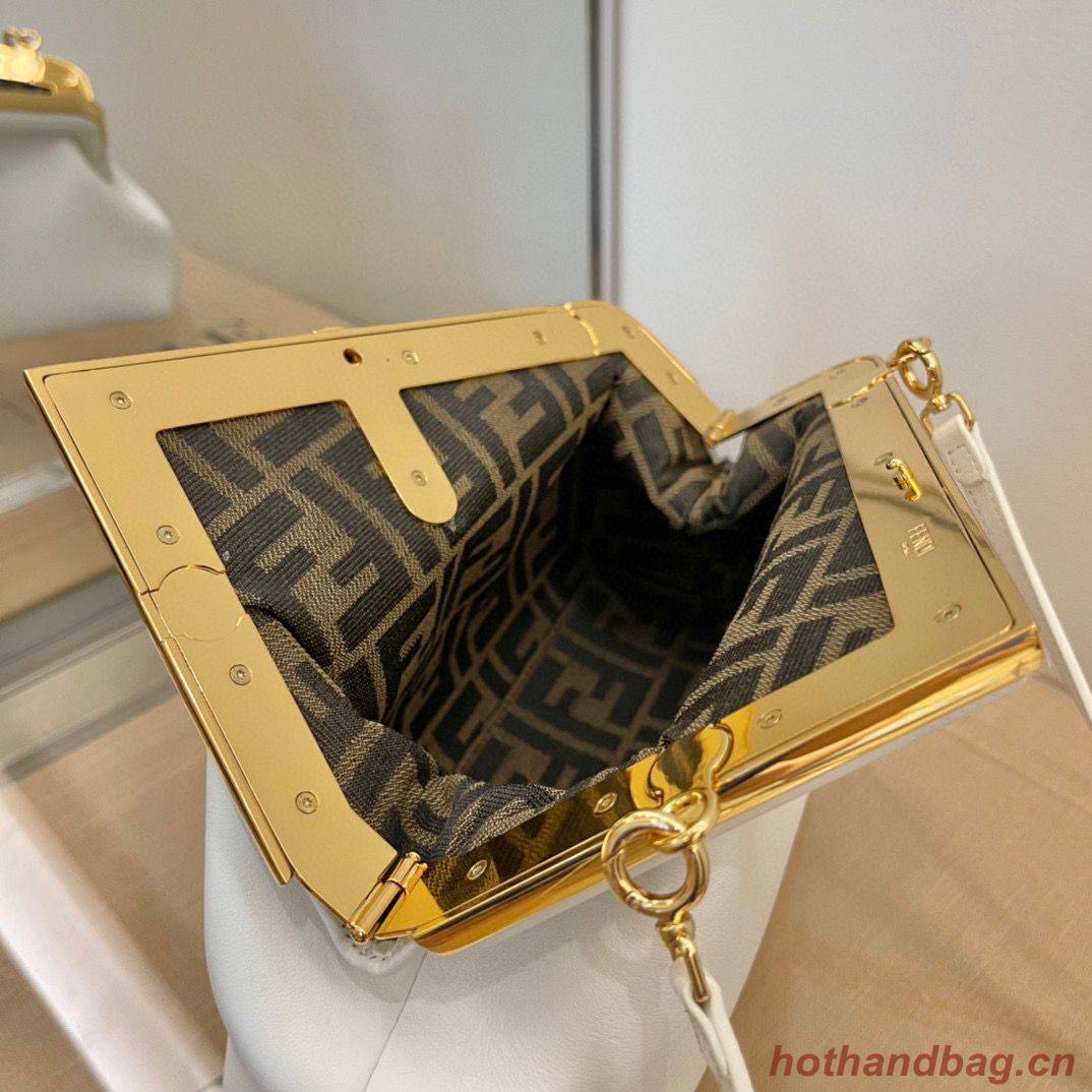 Fendi Original Leather Medium Clutch Bag 56832 White Fendi Original Leather Medium Clutch Bag 56832 White