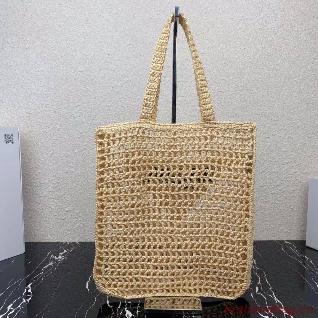Prada Raffia tote bag 1CH393 Biscuits Prada Raffia tote bag 1CH393 Biscuits