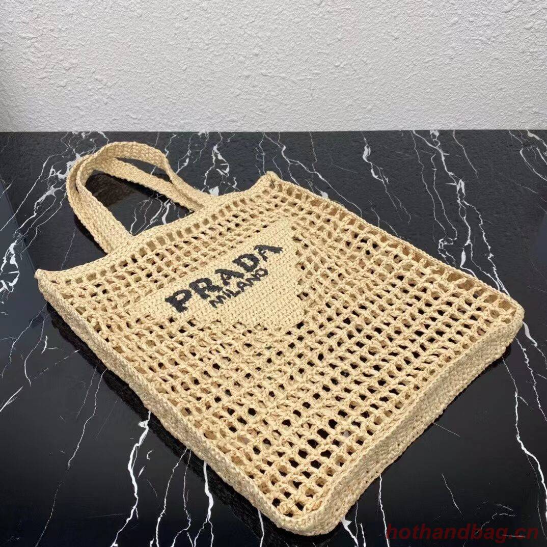 Prada Raffia tote bag 1CH393 Biscuits Prada Raffia tote bag 1CH393 Biscuits