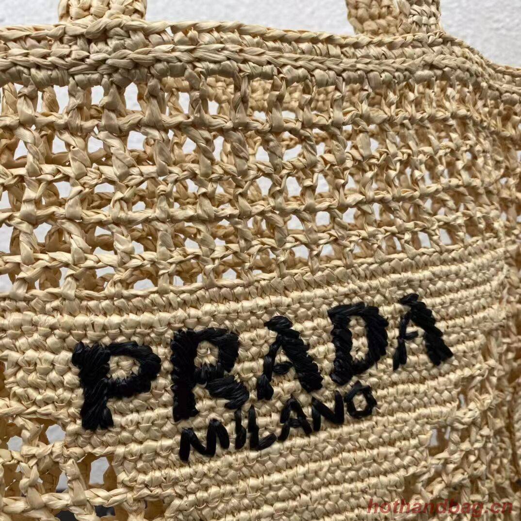 Prada Raffia tote bag 1CH393 Biscuits Prada Raffia tote bag 1CH393 Biscuits